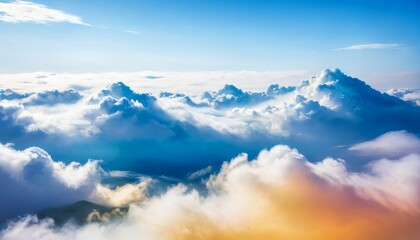 Clouds and Mist Layered Small. Generative AI	