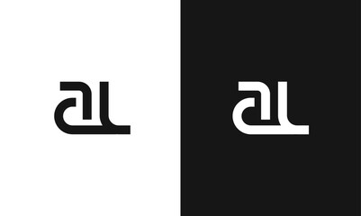 AL letter mark monogram creative logo in abstract style - obrazy, fototapety, plakaty