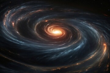 Spiral Galaxy With Stars in the Background. Generative AI. - 746587701