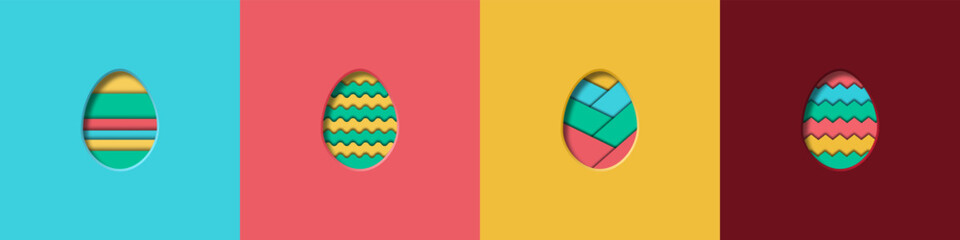 Bright vector easter background. Vector illustration.