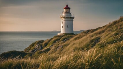 Fototapeta na wymiar lighthouse on the coast the Baily lighthouse 