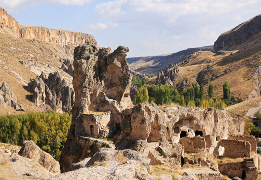 Abandoned Village in Soganli Valley, Soganli Tal, Cappadocia, Turkey