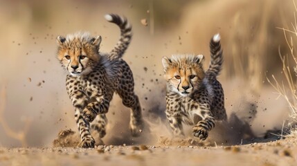 Cheeta in the Grasslands. Capturing the Essence of Africa's Majestic Predator. The Wild Beauty of the Savannah Comes Alive with the Graceful Stride of the Cheetah