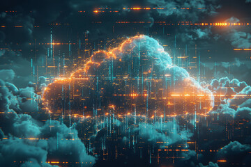 Obraz premium Cybersecurity is the practice of protecting internet connected systems and data breach detection.