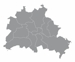 Fototapeta premium Berlin administrative map
