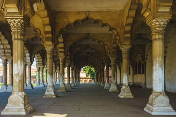 Agra Fort Diwan I Am, Hall of Public Audience, in agra, india - 746594551