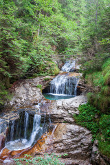 The giants' marmitte, pools of crystalline water formed by the Egna torrent, in Valzurio (Valseriana), in the Bergamo Prealps
