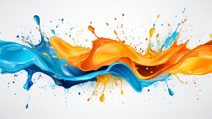 Vibrant colorful marble paint ink splash creating a bright and dynamic background design option