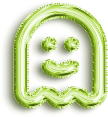 Ghost Lime Foil Balloon Icon