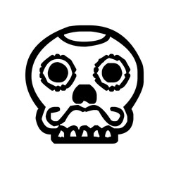 These are several skull-shaped vectors that have unique characteristics. Very suitable for posters for the Cinco de Mayo festival in Mexico. I deliberately made it black and white so you can easily.