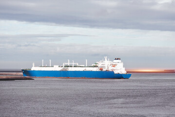 LNG Tanker Mooring In The Trade Port At The Oil And Gas Terminal © I am from Mykolayiv