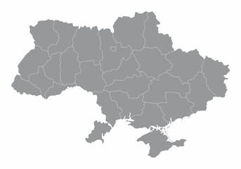 Fototapeta premium Ukraine regions map