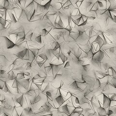 Black and White Drawing of a Pattern With Various Shapes. Generative AI.