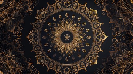 Luxury mandala background with golden arabesque pattern arabic islamic east style.decorative mandala for print, poster, cover, brochure, flyer, banner​ - obrazy, fototapety, plakaty