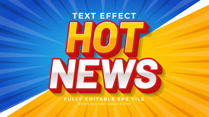 Hot news 3d bold text effect