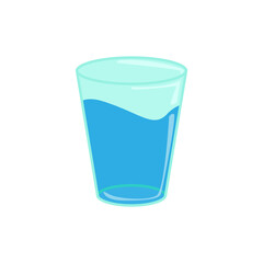 Glass of Water: Simple and Refreshing Illustratio
