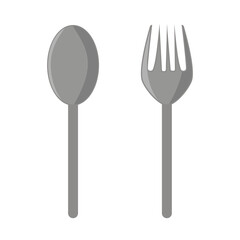 Spoon and Fork Icon: Simple and Clean Design