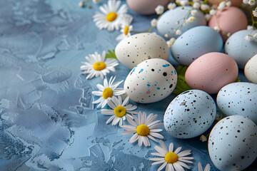 Naklejka na ściany i meble Easter Eggs Nestled in Tree Nest A Colorful Spring Holiday Decoration