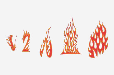 outline flame doodle vector image