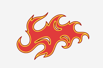 outline flame doodle vector image