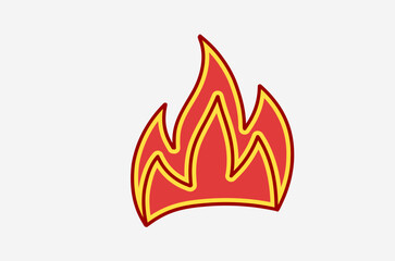 outline flame doodle vector image