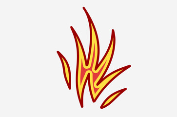 outline flame doodle vector image