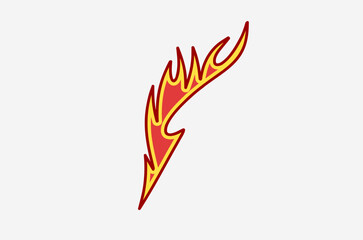 outline flame doodle vector image