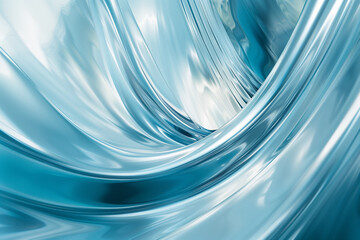Wide angle abstract background view of steel light blue high ris