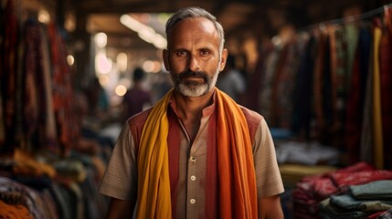 Exploring vibrant market anthropologist interacts with vendors - Powered by Adobe