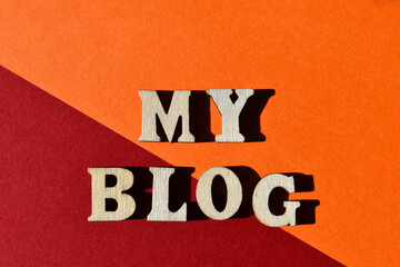 My Blog, words as banner headline