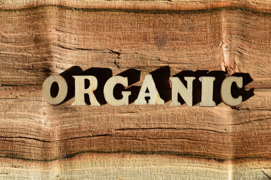 Organic, word as banner headline