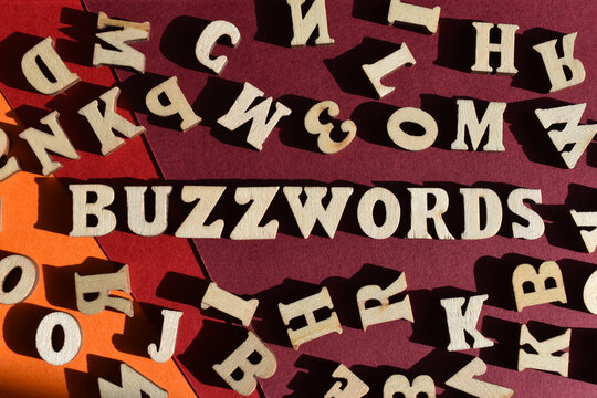 Buzzwords, word as banner headline