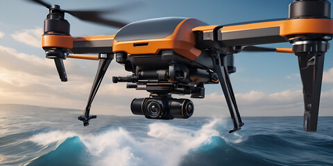 Aerial Exploration: Droning Over Ocean Waves"