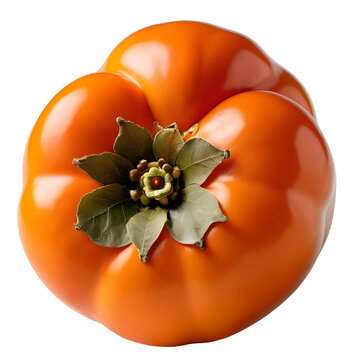 Persimmon image isolated on a transparent background PNG photo