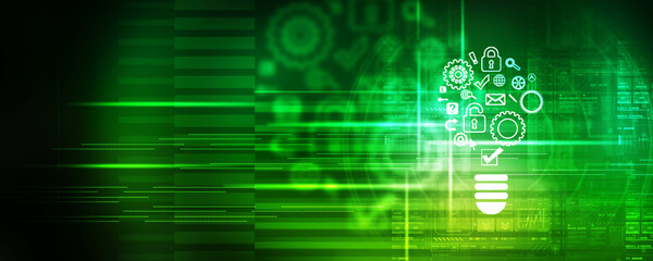 
2d illustration abstract technology background