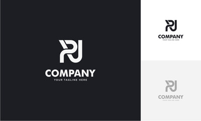 Initial letter PV or VP logo vector design template