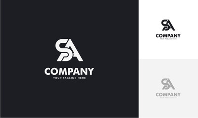 Initial letter SA or AS logo vector design template