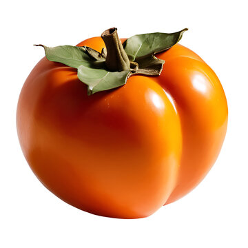 Persimmon image isolated on a transparent background PNG photo