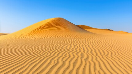 Fototapeta na wymiar Massive Sand Dune Amid Desert Landscape