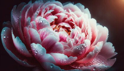 Peonies blooming beautifully and refreshingly