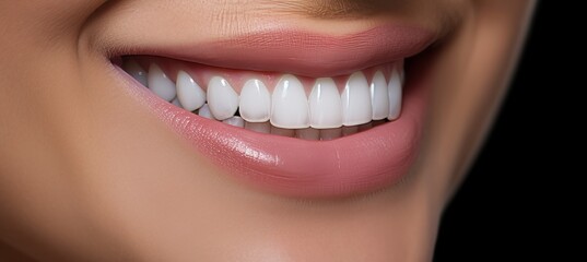 Confident person smiling with bright white teeth veneers for a perfectly flawless smile