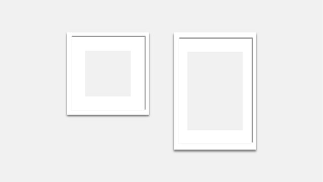 White wall pictures ot photo frame mockup