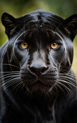 Close up portrait of black jaguar panther - 746615723