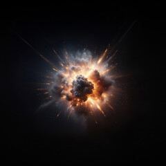 Cosmic explosion in deep space