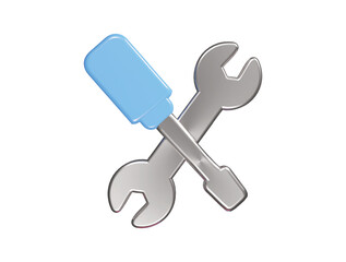 Tool icon 3d render illustraton
