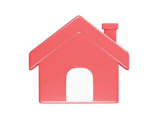 Home icon 3d render illustration 