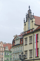 Fototapeta na wymiar Historical merchant‘s houses in central Wroclaw, Poland