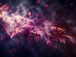 Abstrakte energetische Lichtexplosion mit leuchtenden Partikeln