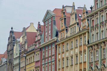 Historical merchant‘s houses in central Wroclaw, Poland