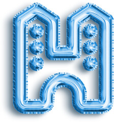 Fortress Blue Foil Balloon Icon